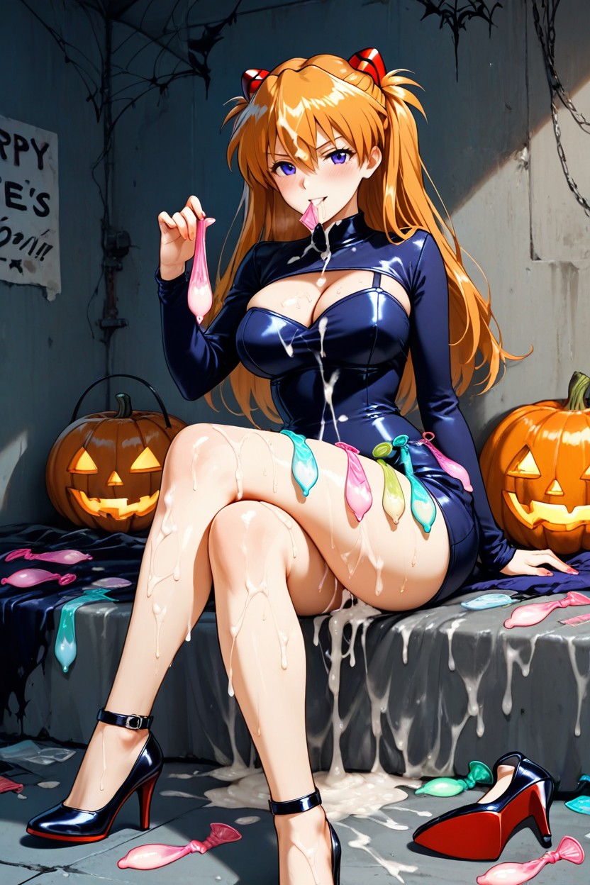 Heel Aised, Medium Ass, Cum On Legs Hentai AI Porn