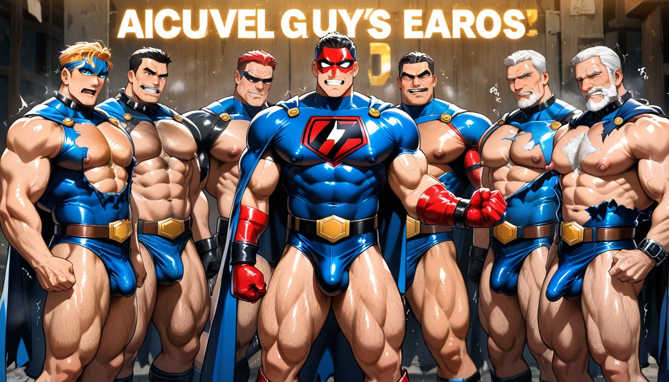 D, Very Short Hair, Superhero AI Gay Porn