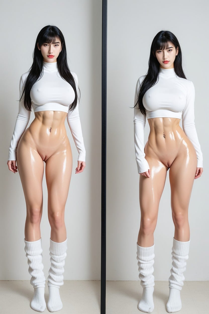 Eet Pointing Nward, Isheye, Nstagram Ui Round Creen 아시아 AI 포르노