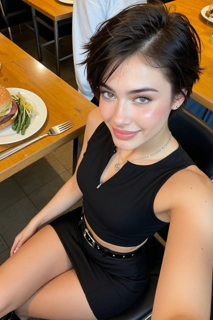Goth, Looking At Viewer, Full Portrait Porno IA