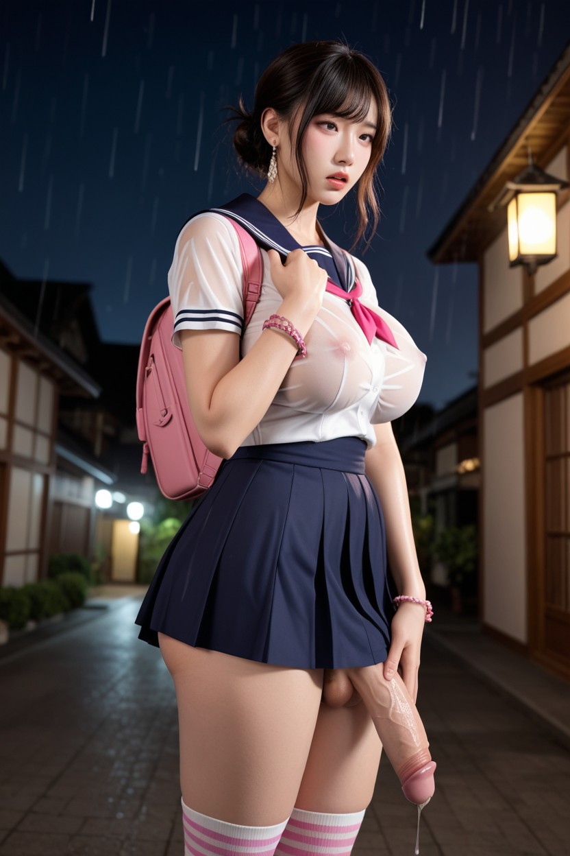 亞洲村, Huge Saggy Breasts, Wet Hair AI國產黃片