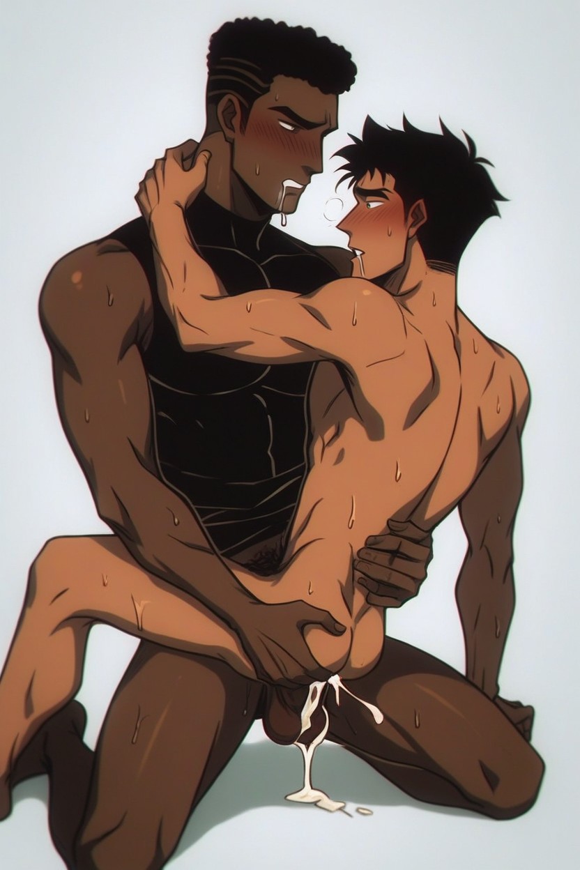 Lean Bottom, Kneeling, Mexican Bottom AI Gay Porn