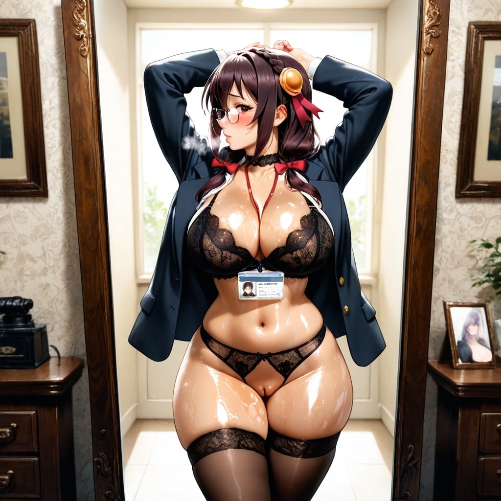 Horny, One Id Card On Her Neck, Slut Hentai AI Porn