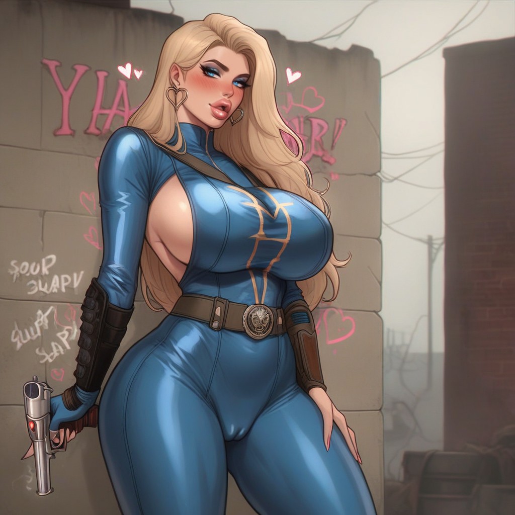 Bimbo, Large Ass, Human Female AI Porn