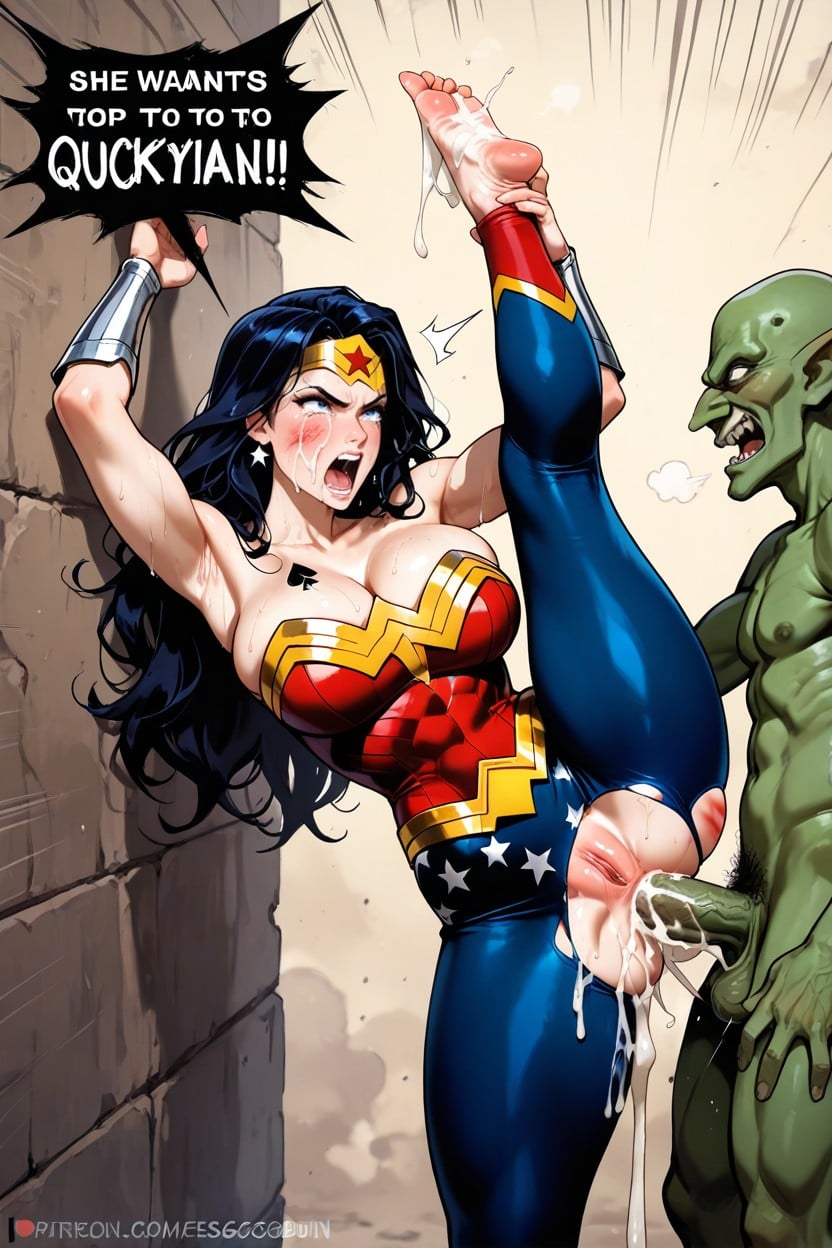 Pussy Juice Dripping, Soles, Wonder Woman From Dc Hentai AI Porn