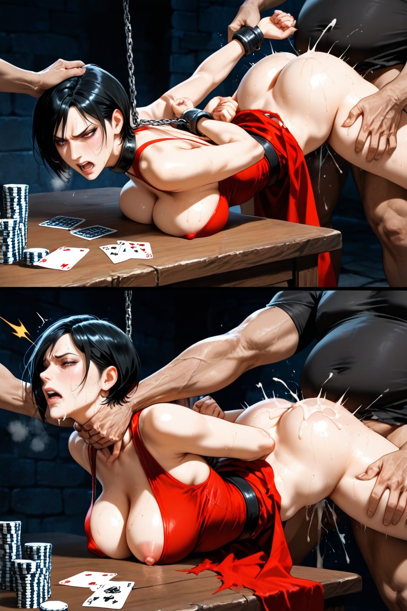 Press On Table, Erected Nipples, 25+ Hentai AI Porn