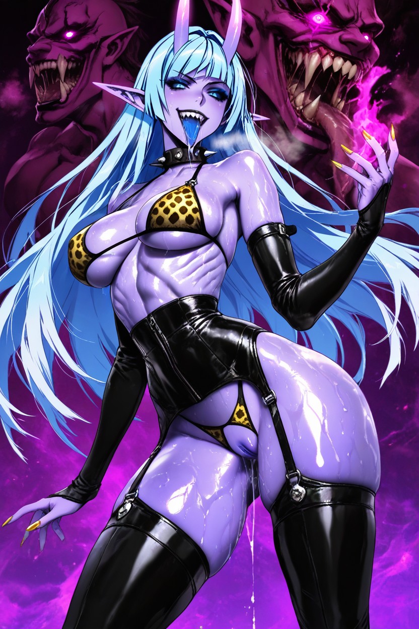Saliva Drooling, Smiling Evil Face, Ultra Sexy Poses Hentai IA