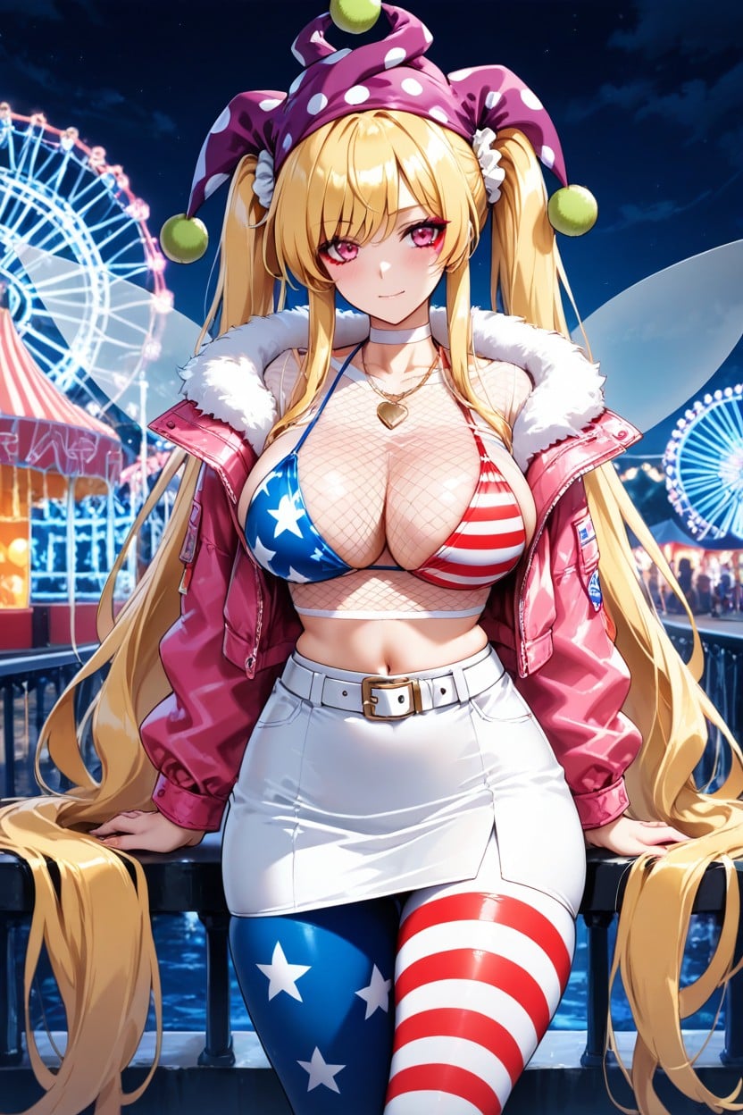 Fishnet Top, Hair Ornament, Pencil Skirt Hentai AI Porn