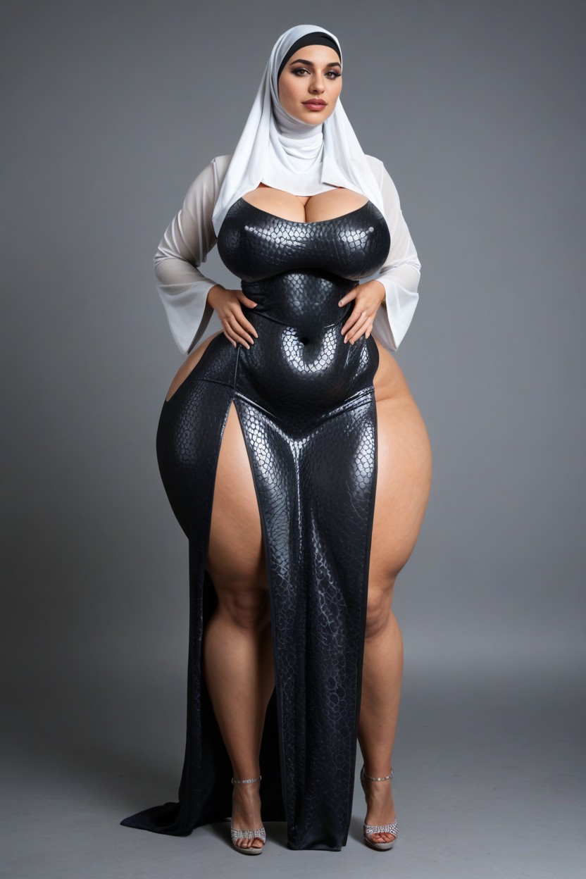 Huge Legs, Extremadamente Pesado En La Parte Inferior, Huge Round Ass Porno IA