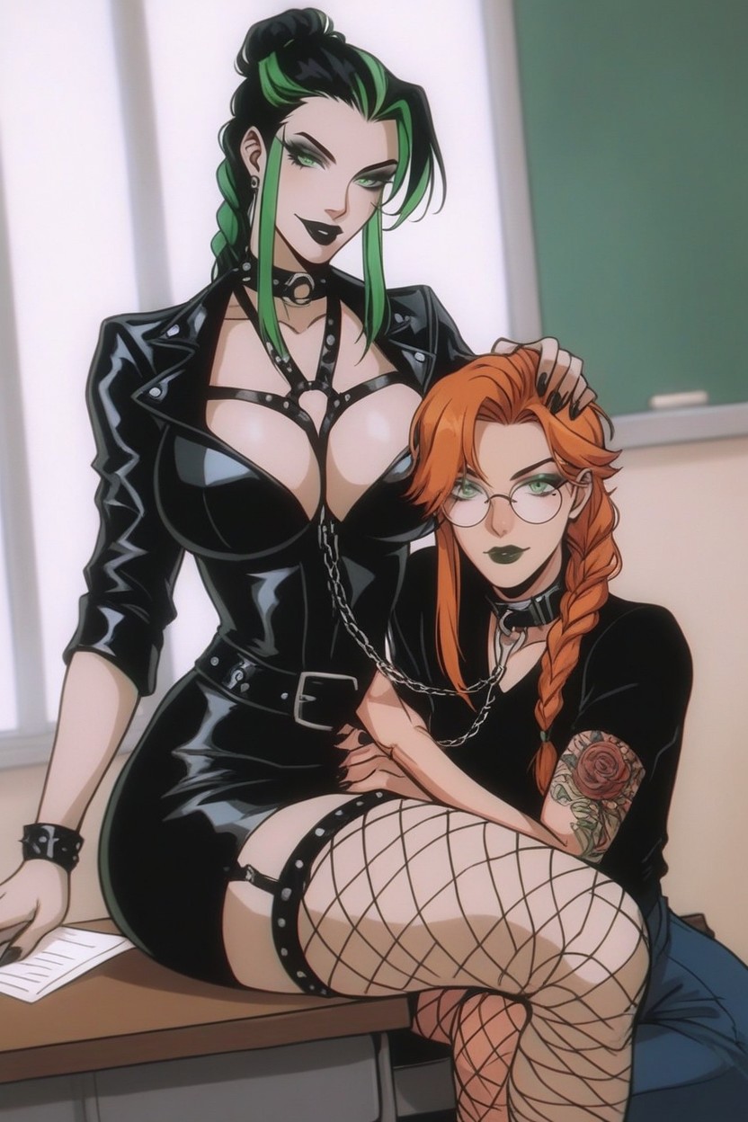 One Braid, Femdom, Black Nails Hentai AI Porn