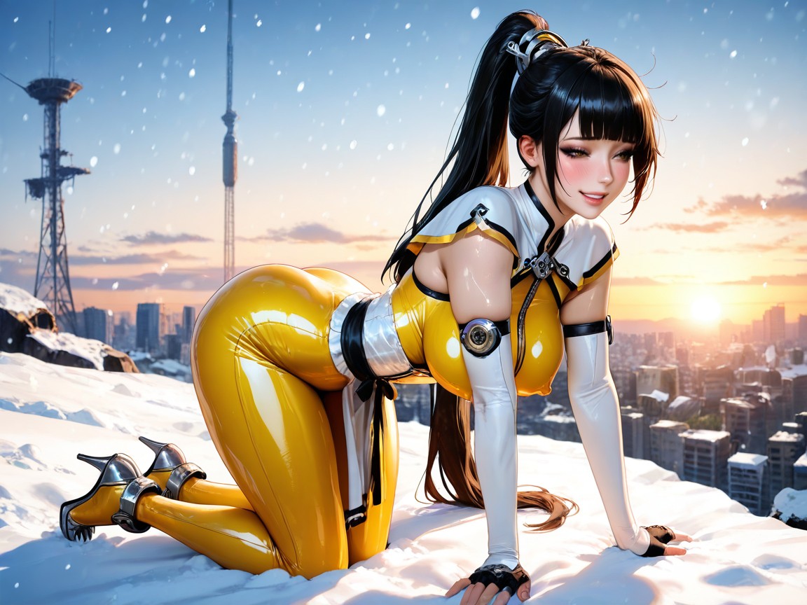 Mascara, Perfect Eyes, Oiled Skin Hentai AI Porn