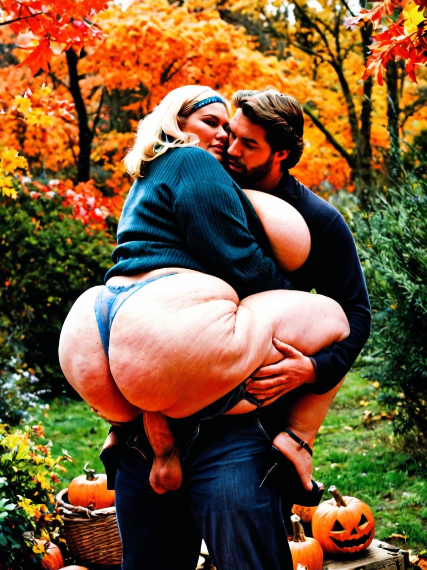 Deep Cleavage, Fat Pussy Lips, Pudgy BBW AI Porn