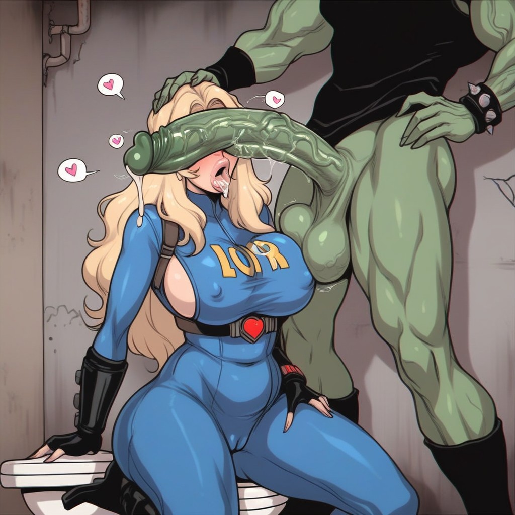 25+, Toilet, On Knees AI Porn