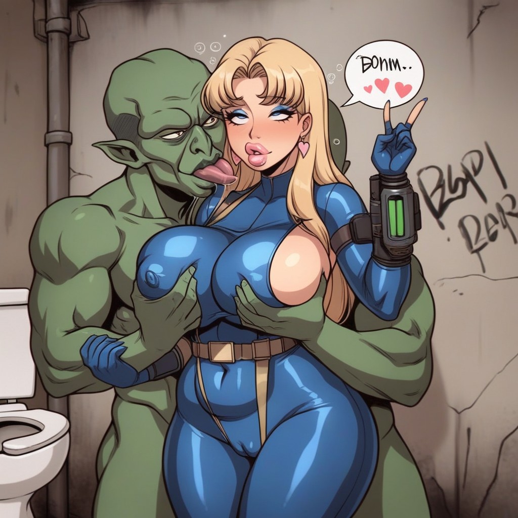 Love Hearts, Straight Hair, Blue Eyes AI Porn
