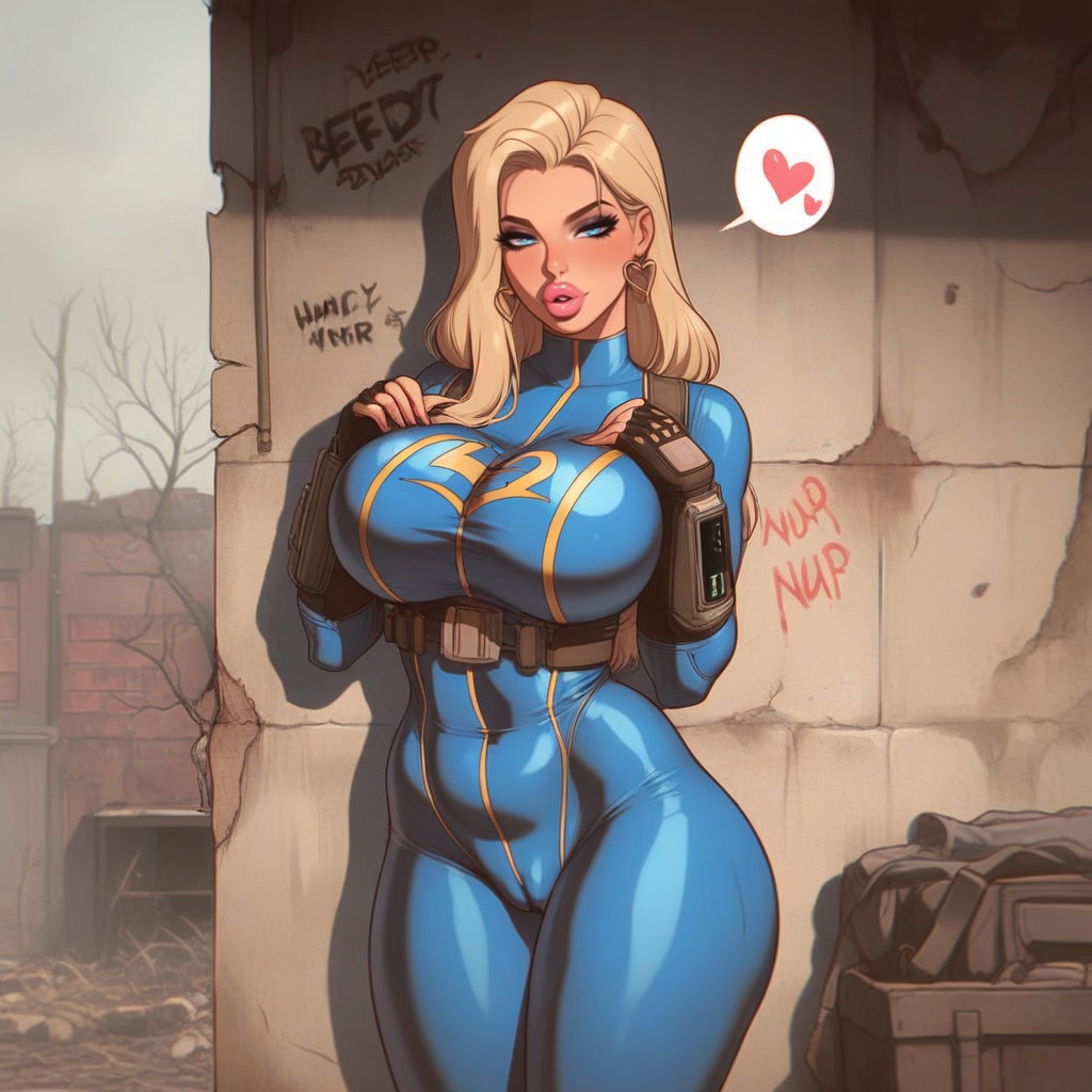 Blue Eyes, Speech Bubbles, Large Ass AI Porn