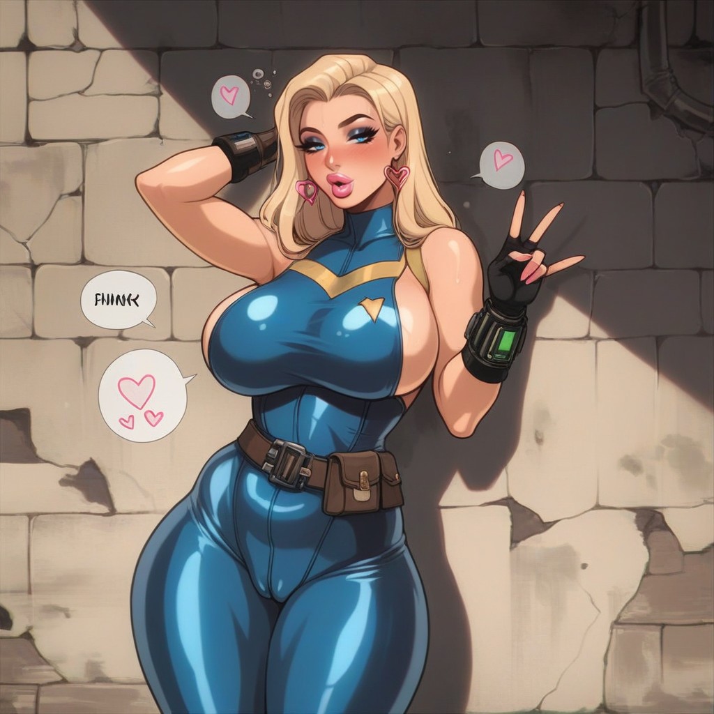 Love Hearts, Full Lips, Graffiti AI Porn