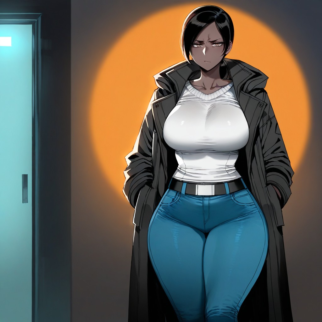 Frown, Smooth Skin, Ratatatat Art Style Hentai AI Porn