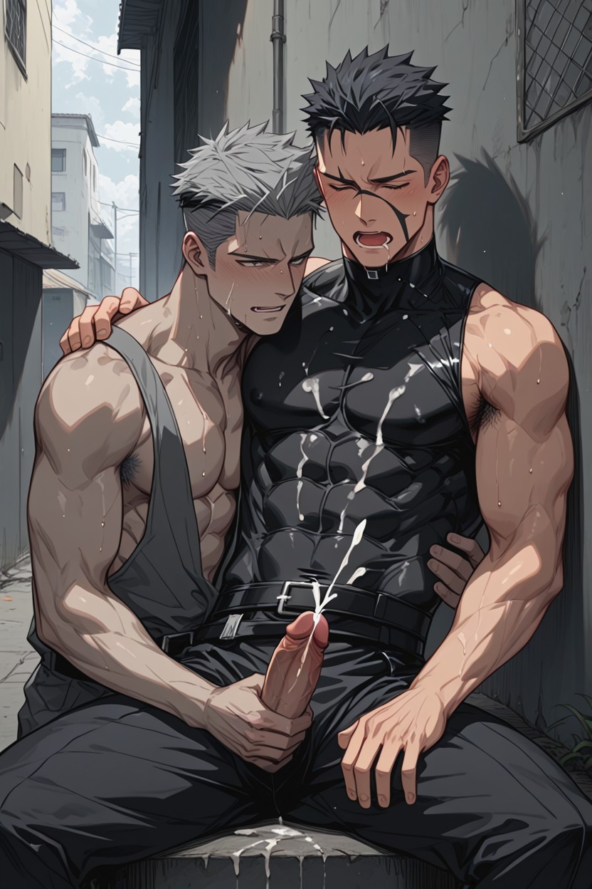 Sweat, 2 People, 20+ AI Gay Porn