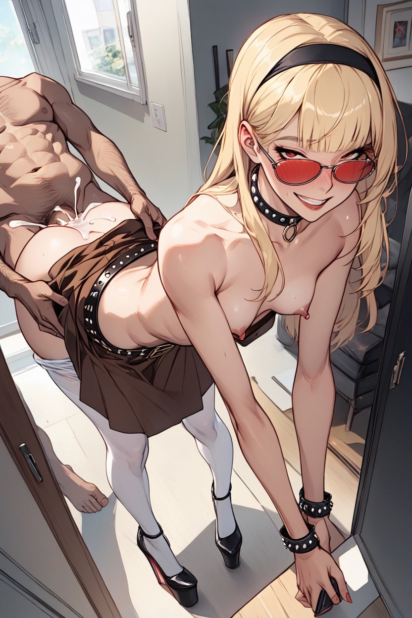 Upskirt, Tits Out, Skirt Pulled Up AI Porn