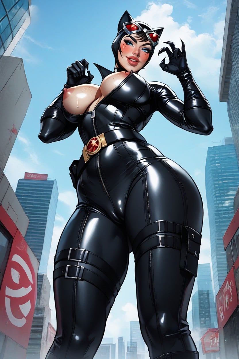 Massive Breast, Round Bubble Butt, Made Of Latex AI Porn
