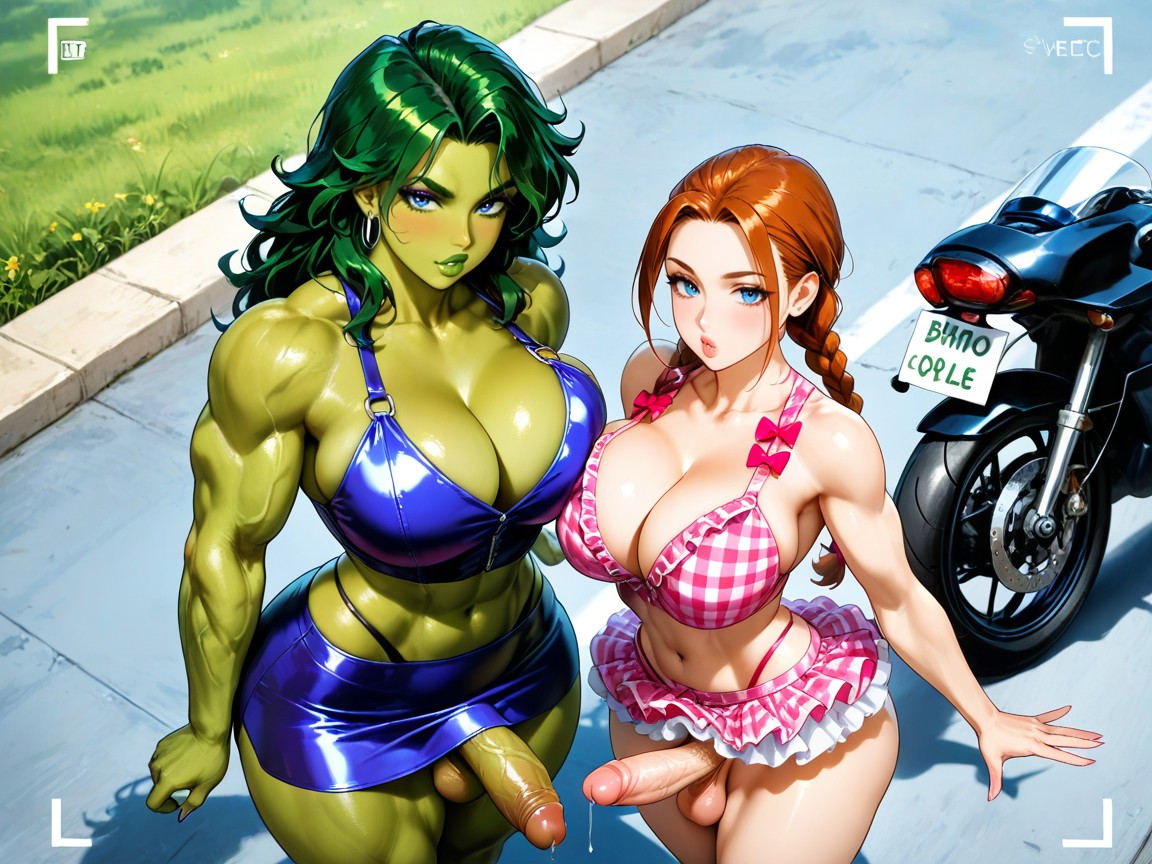 She Hulk, Standing, Foreskin Hentai AI Porn