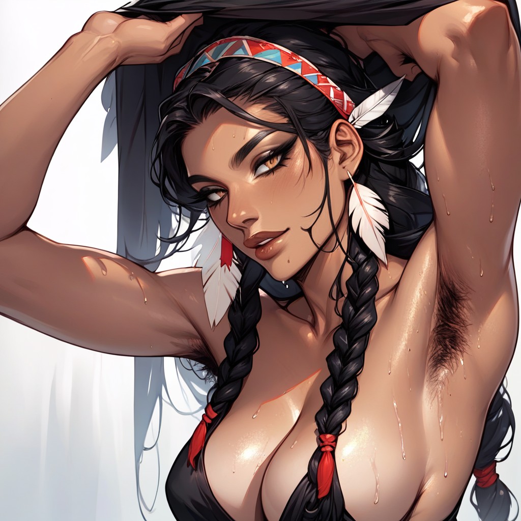 Black Eyeliner, Long Flowing Dress, 18+ AI Porn