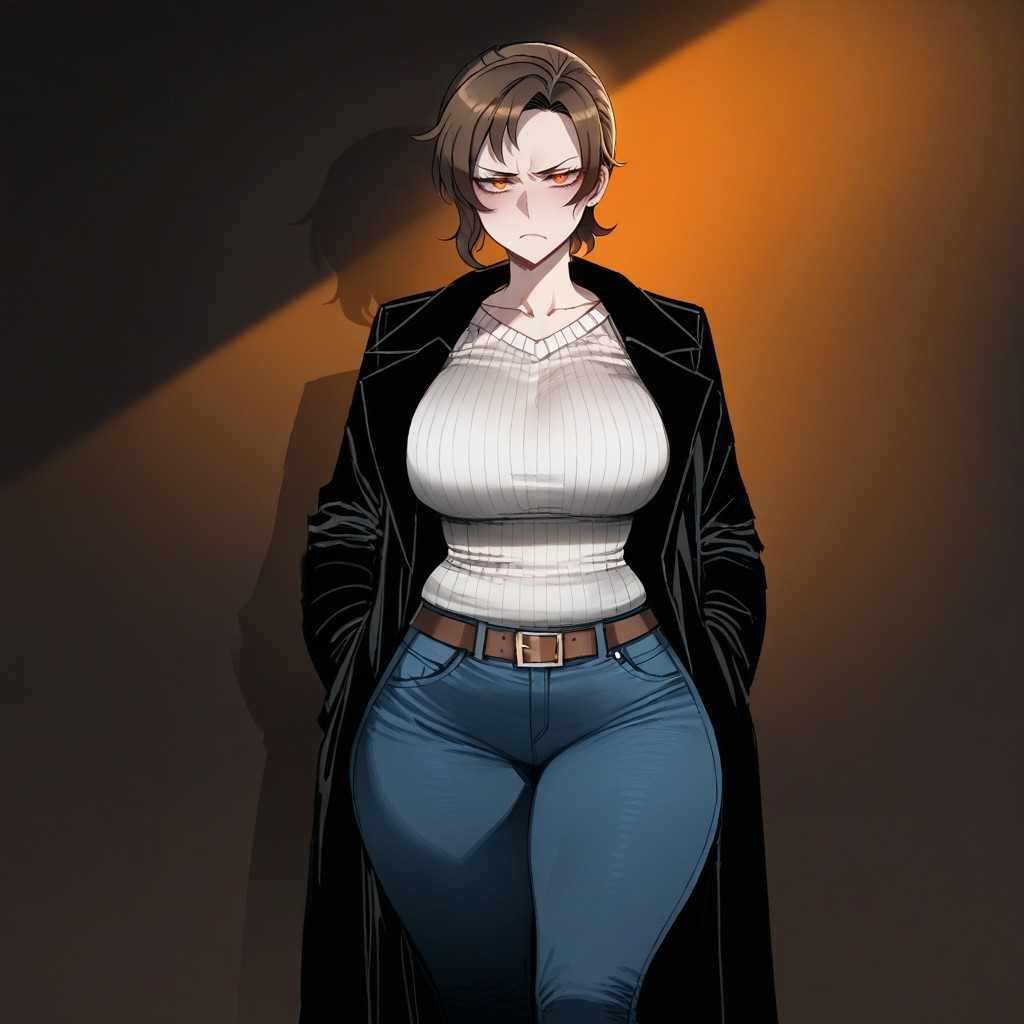 Frown, Standing In Front Of Viewer, Uncensored Hentai AI Porn
