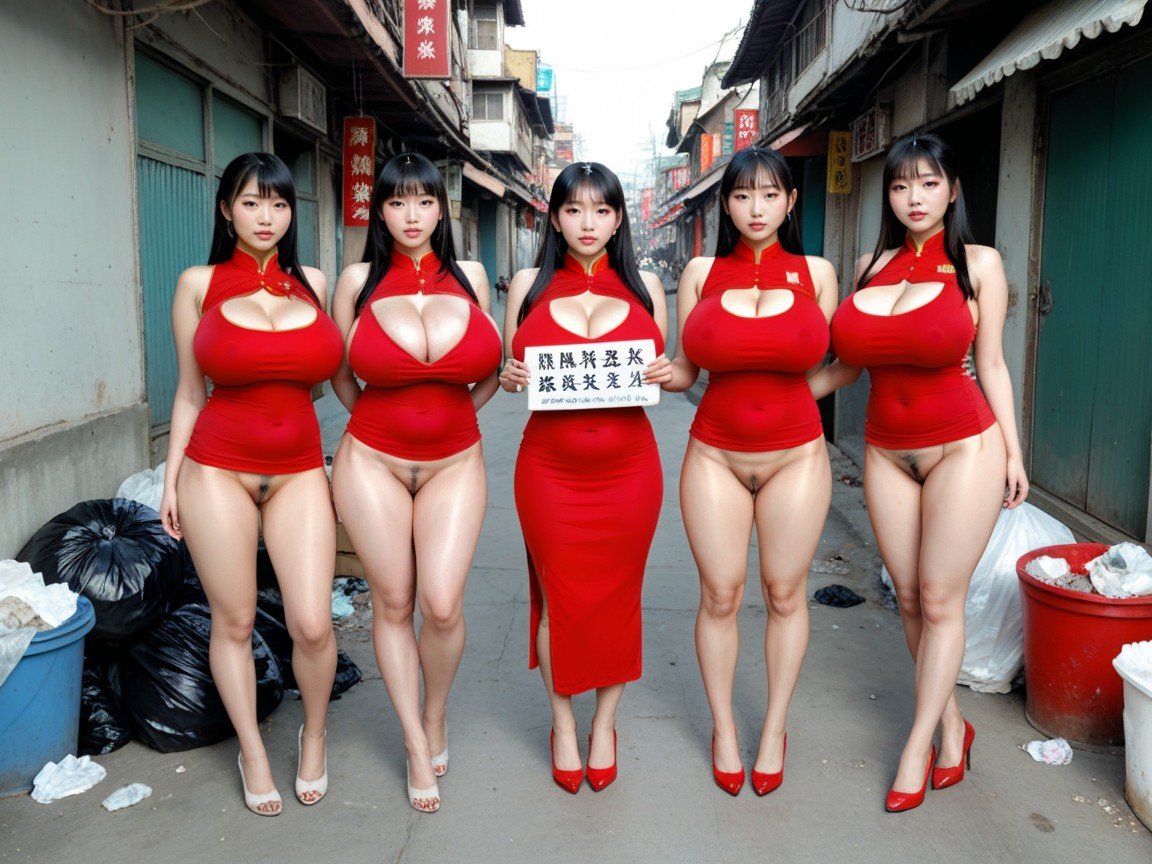 Larger Head, Chinese Bangs, Whoring AI Porn