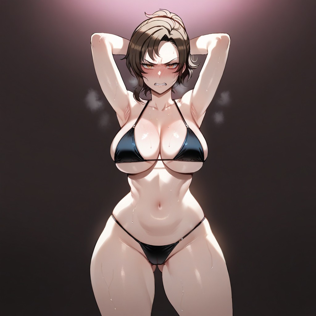 Naked, Looking At Viewer, Standing By Herself Hentai AI Porn