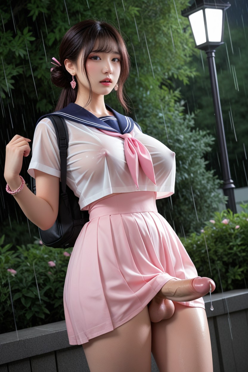Japanese Sailor Uniform, Rim Lighting, 側視圖 AI國產黃片