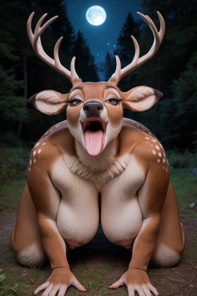 Large Ass, Naked, Front View AI Porn