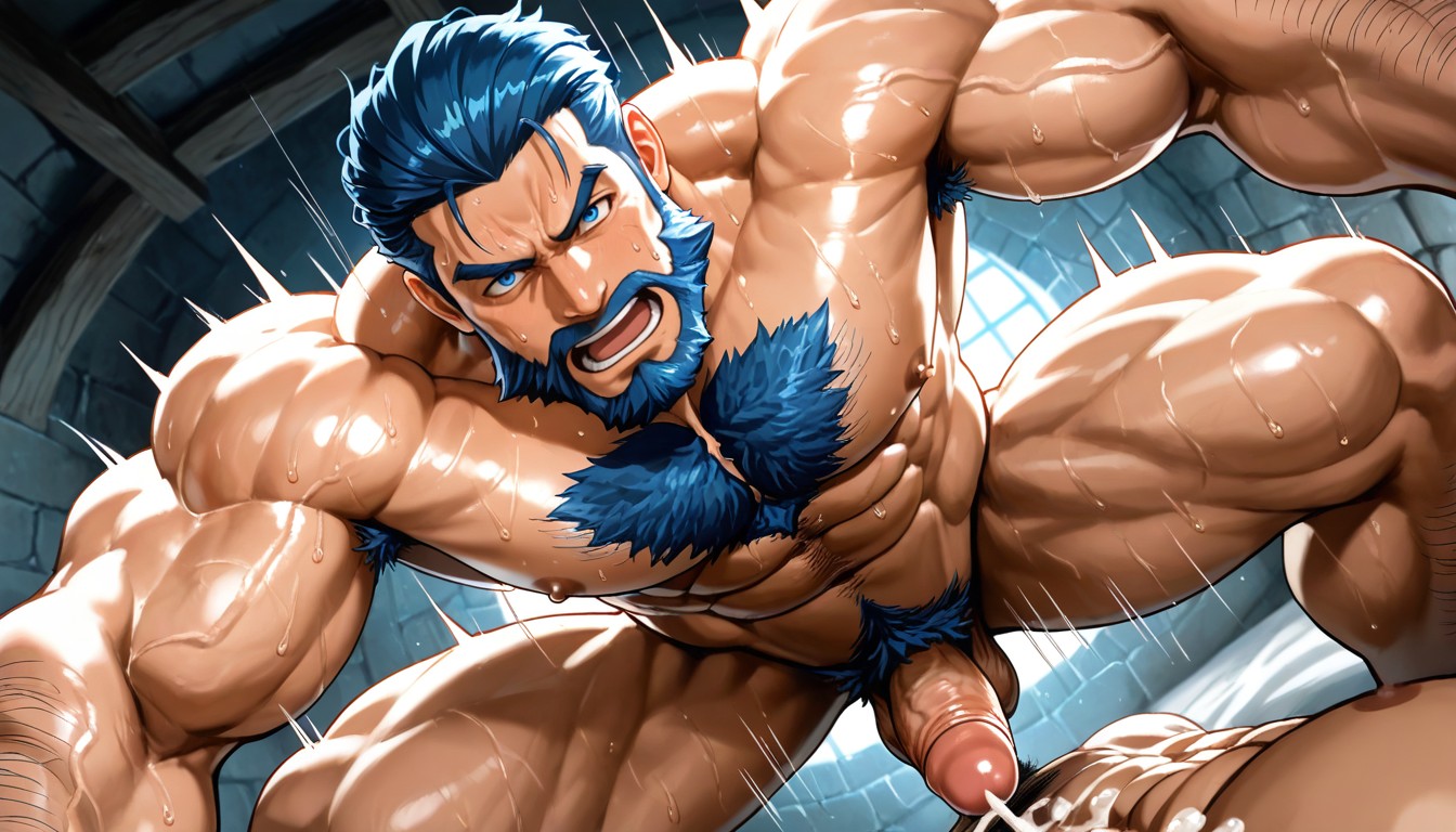 Naked, Cum, Broad Shoulders AI Gay Porn