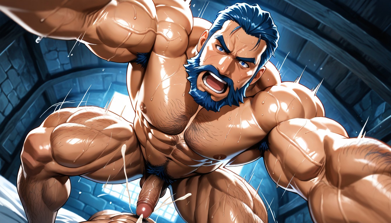 Blue Eyes, Muscular, Orgasm AI Gay Porn