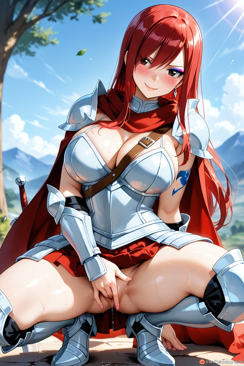 Sunny, Red Cape, No Underwear Hentai AI Porn