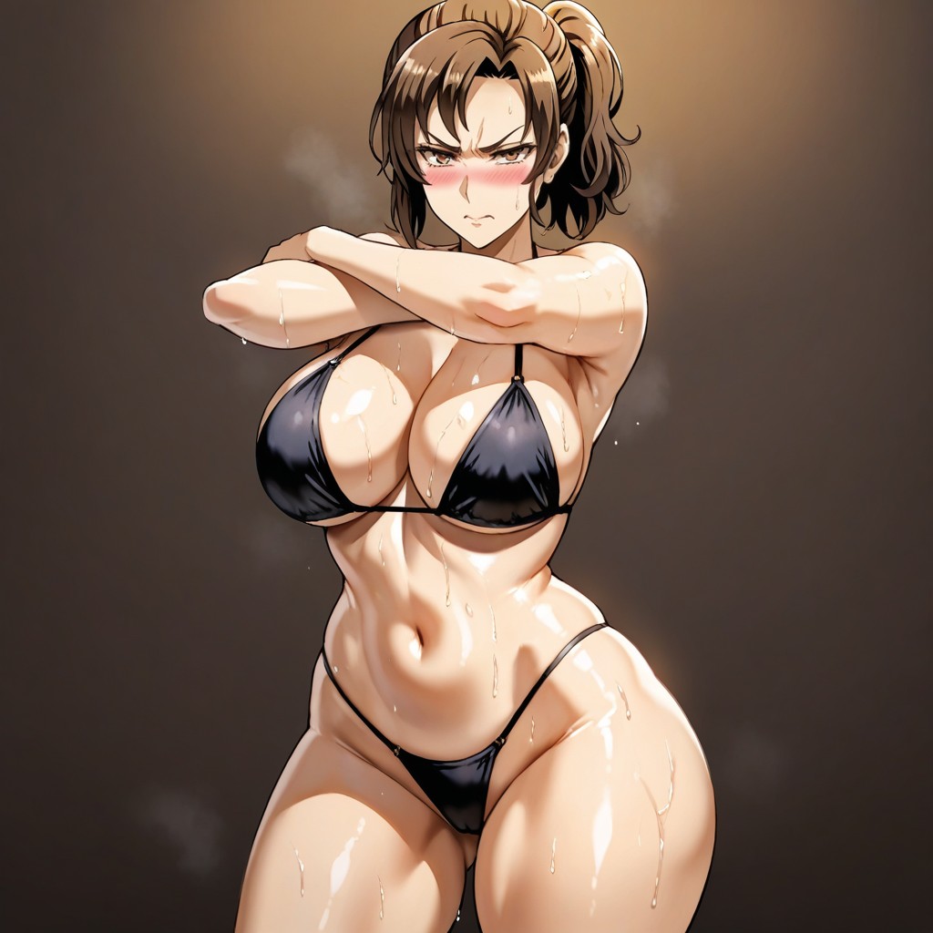 Wide Hips, Arms Down, Hands In Front Hentai AI Porn