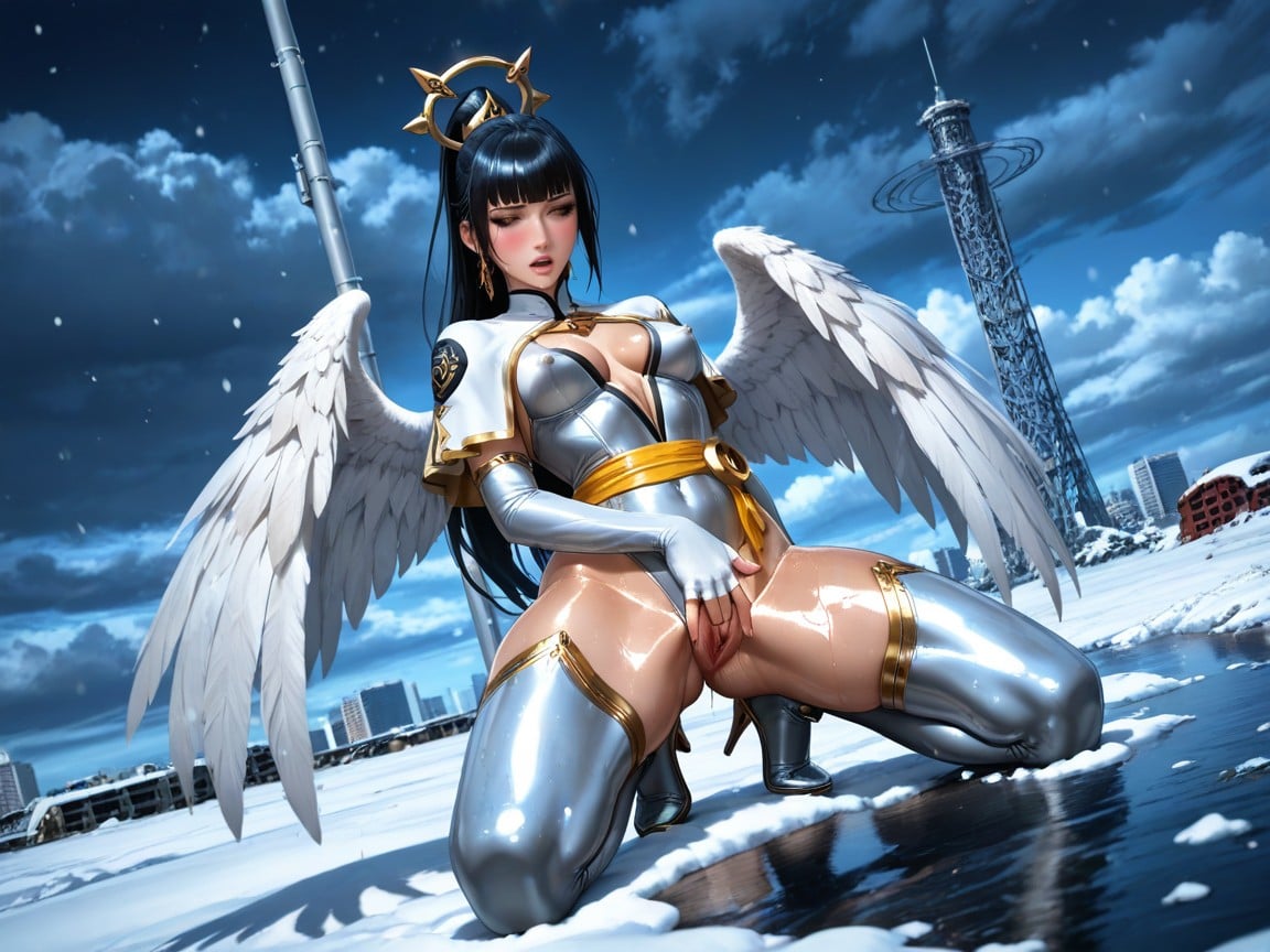 Wing Larger Than Body, Best Detailed Hair, Wet Clothes Hentai AI Porn