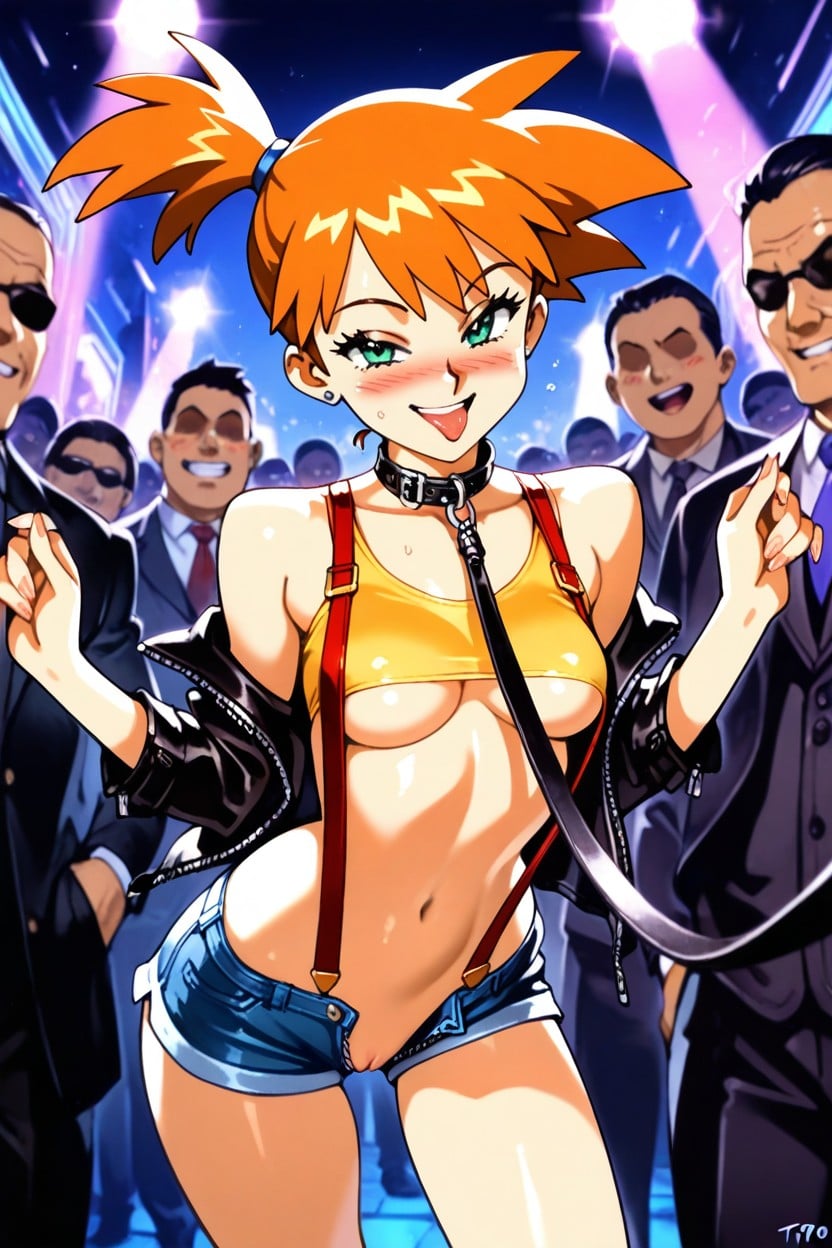 Small Breasts, Collar Leash, Ginger Hentai AI Porn