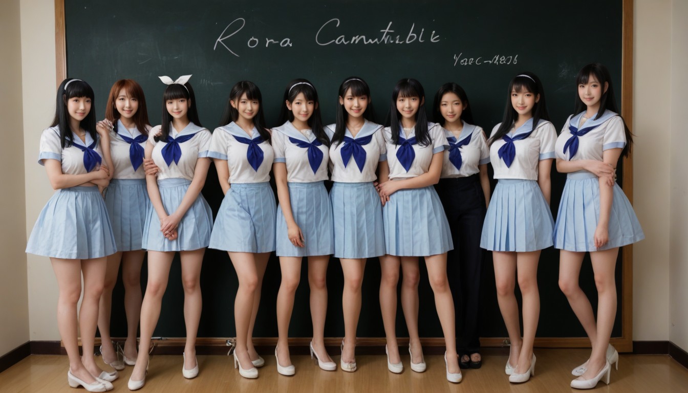 Korean Idol Faces Japanese Idol Faces, Hairbands, Cosplay AI Porn