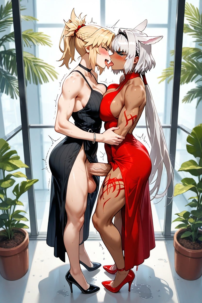 Muscular Body, Mad, Embarrassed Hentai AI Porn
