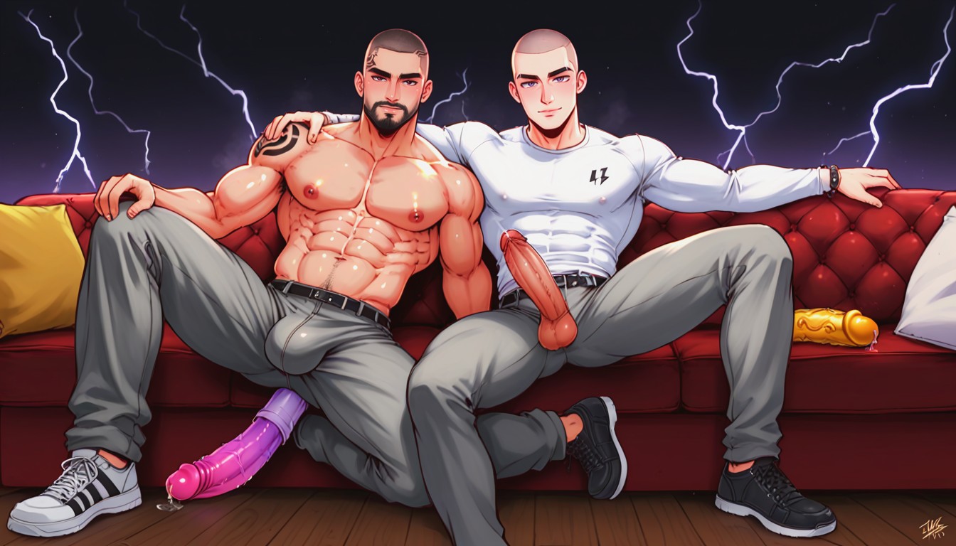 Ultra High Res, Private Domination In Vip Room, Man With Black Hair AI Gay Porn