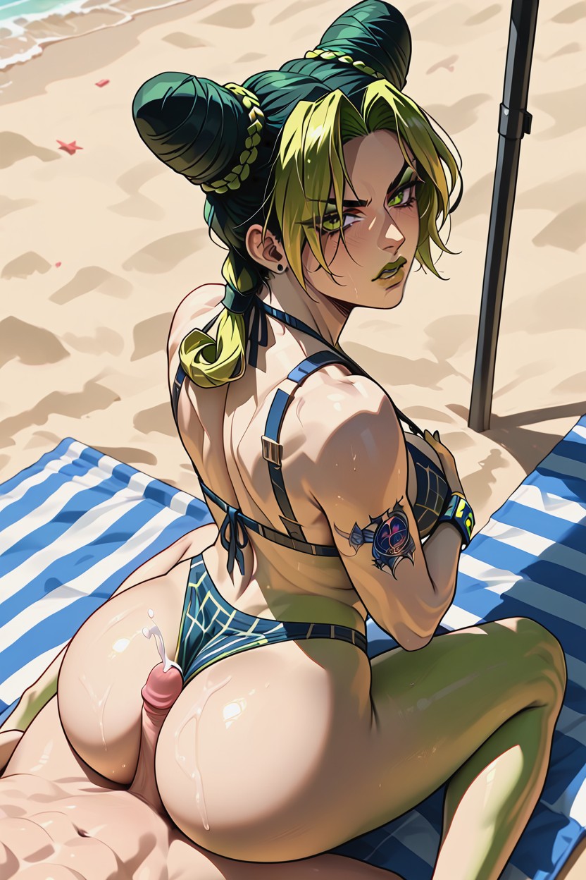 Cumming On Ass, Pov Jolyne Gets Her Boob Groped By Man, Close Up To Jolynes Face Hentai AI Porn