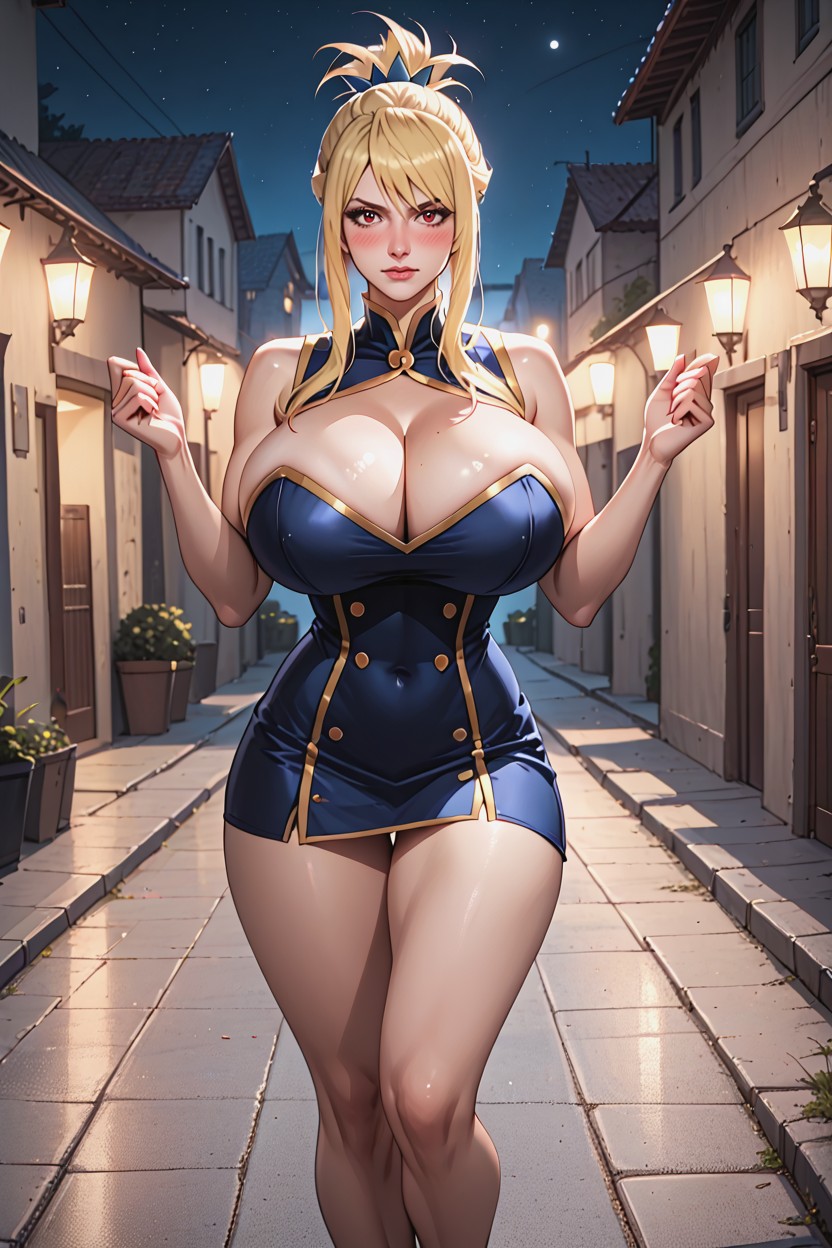 Sexy Legs, Night, Thick Eyelashes Hentai AI Porn