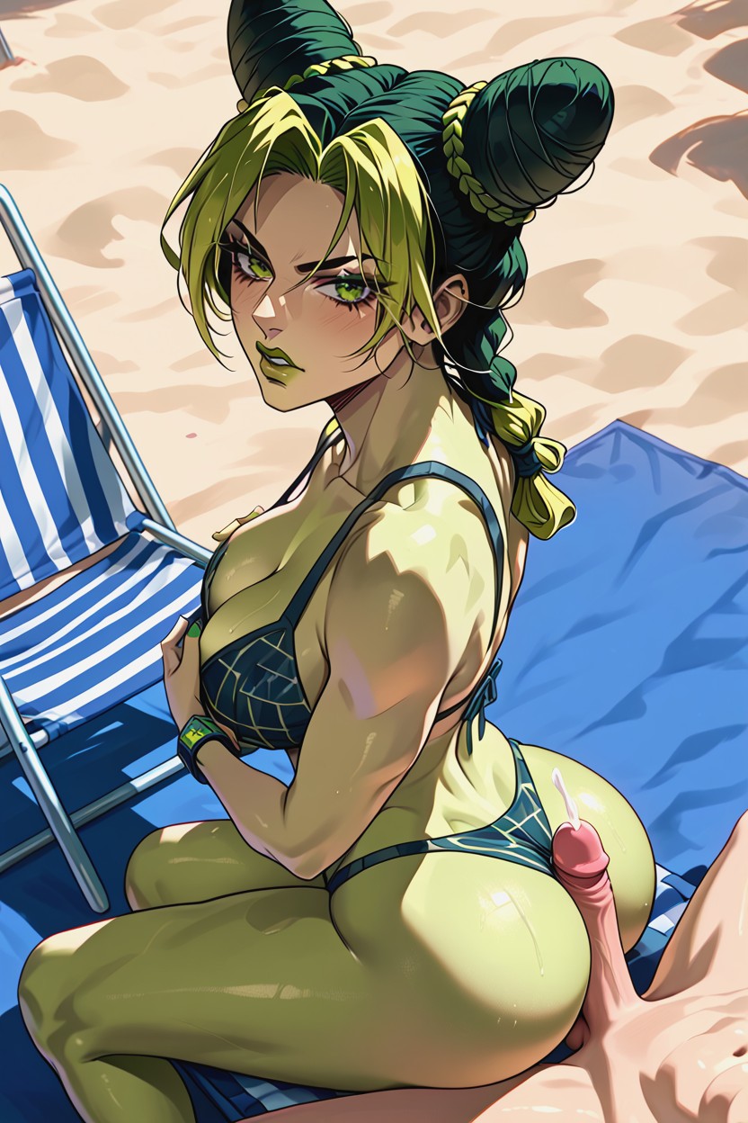 Sitting Down, View Of Jolynes Face And Ass, Close Up To Jolynes Full Body Hentai AI Porn