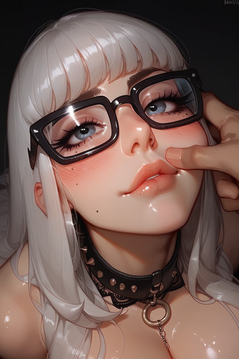 Collar, Deep Cleavage, Weaty Ody Hentai AI Porn