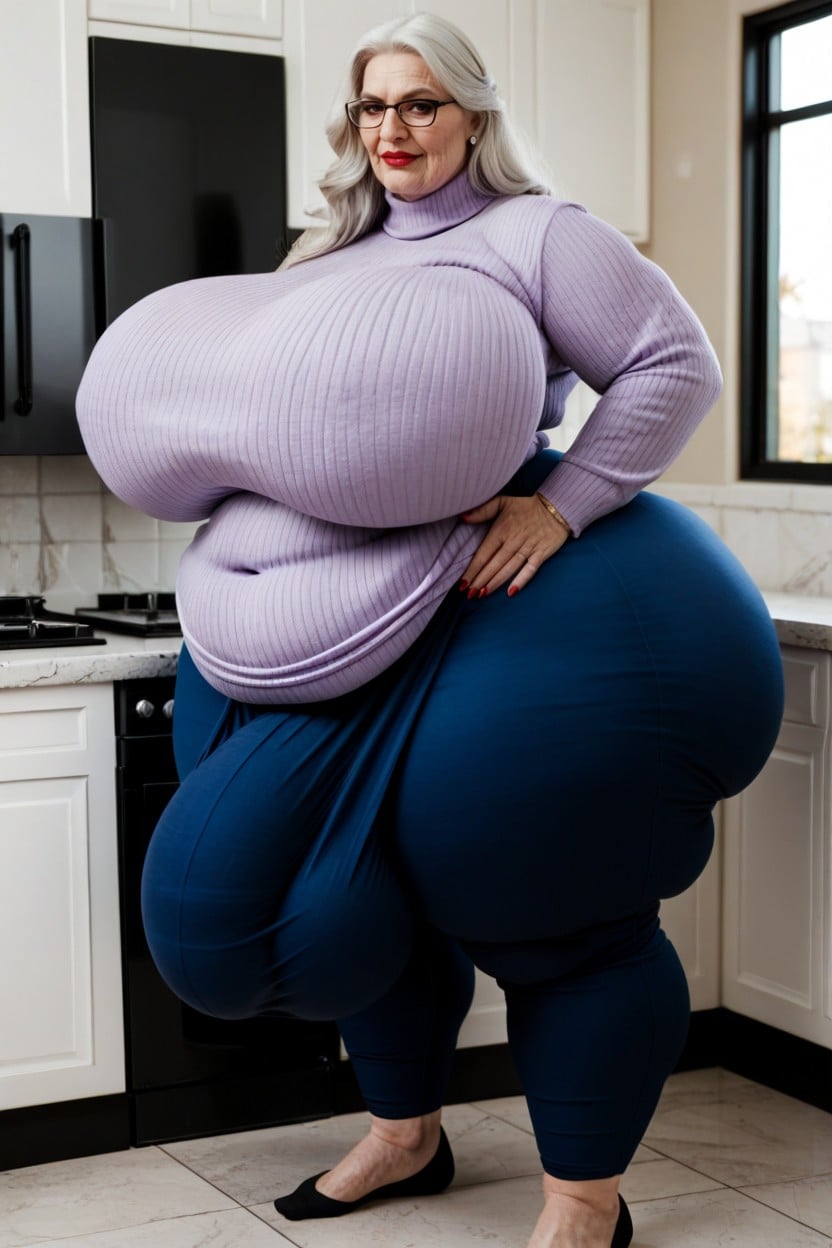 Cellulite Arms, Extremely Wide Penis Under Clothing, Colossal Breast AI Porn