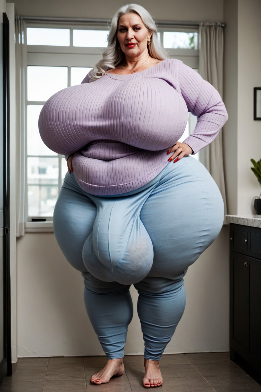 Cellulite Arms, Standing, Giant Tall Futanari AI Porn