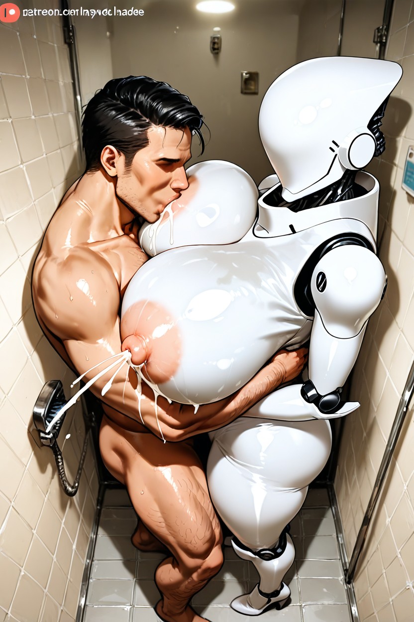 Detailed Face, Woman And Man, Breast Expansion Hentai AI Porn