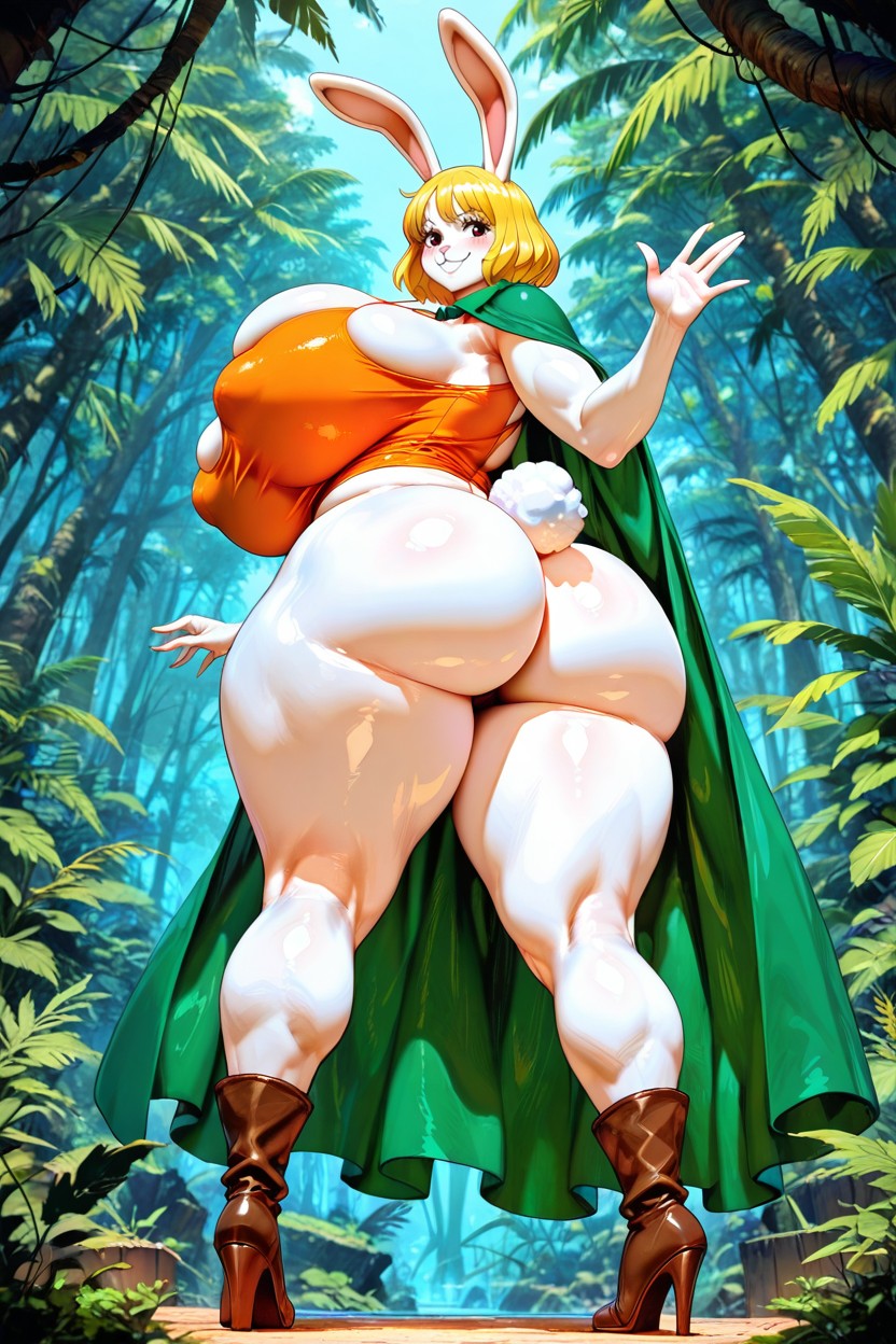 Legs Too Fat And Wide, Large Fat Thighs, No Thong AI Porn