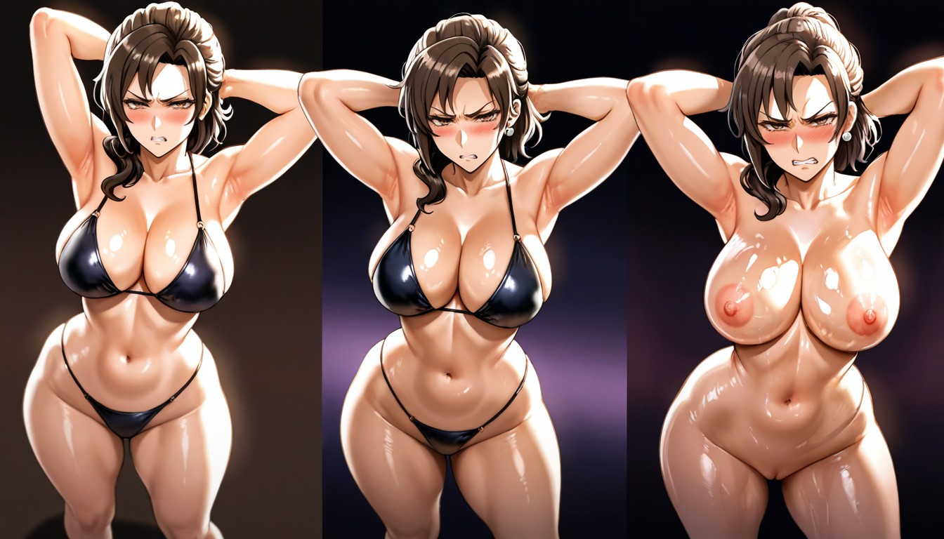Silent, Curvy Hips, Showing Off Her Body Hentai AI Porn