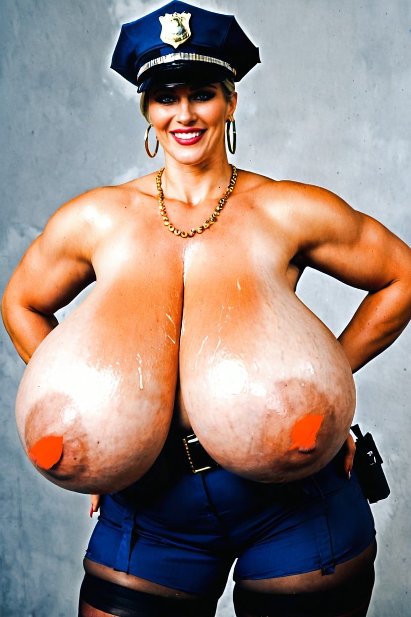 Compact Waist, Big Doe Eyes, Pale Pink Nipples AI Porn